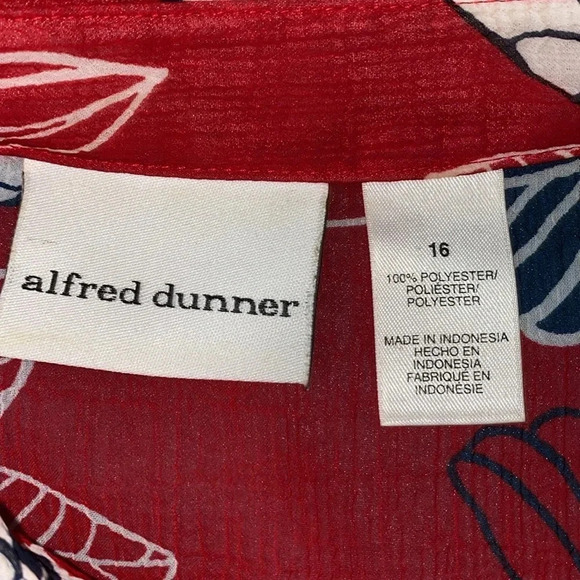 ALFRED DUNNER 2pc set floral collar button up top and embellished tank size 16 - Picture 6 of 15